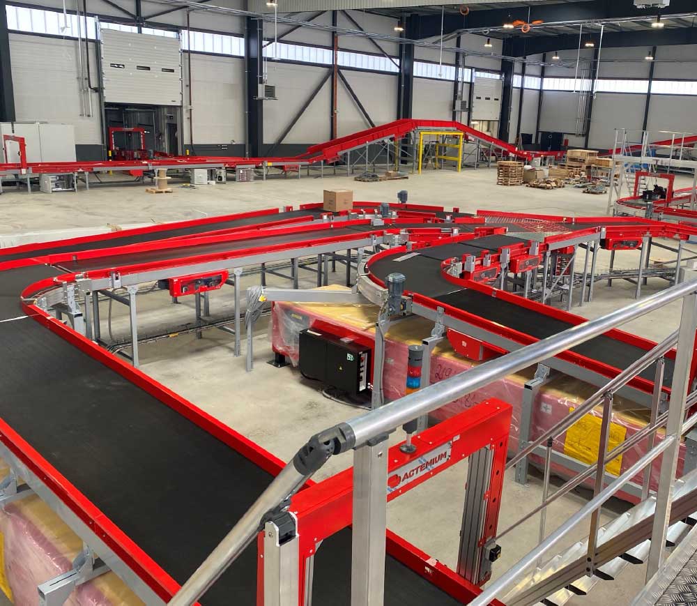 Câblage d&rsquo;un système de convoyage et de trie de colis